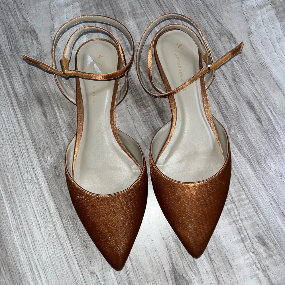 Anthropologie Elegant Pointed Toe Flats Women's Shoes